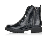 Load image into Gallery viewer, Montana Black Patent Boots Ankle Boots
