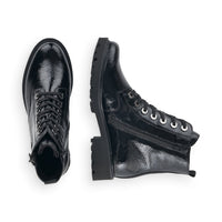 Load image into Gallery viewer, Montana Black Patent Boots Ankle Boots
