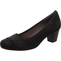 Load image into Gallery viewer, Wallace Black Suede Court Shoes
