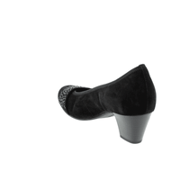 Load image into Gallery viewer, Wallace Black Suede Court Shoes
