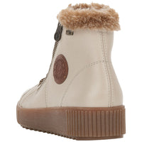 Load image into Gallery viewer, Monay Off White Water Resistant Lace-Up Ankle Boots
